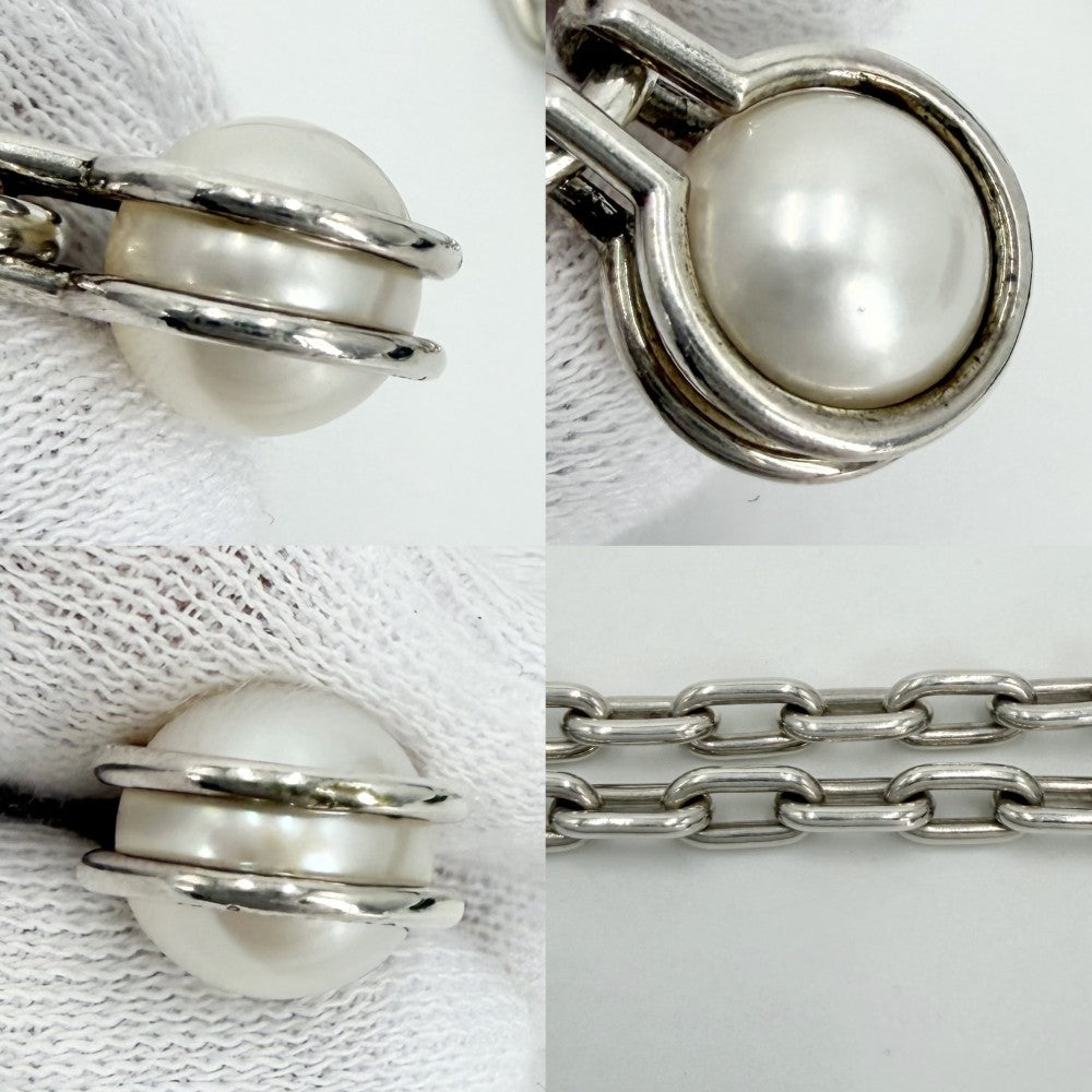 TIFFANY&Co. ティファニー ネックレス ハードウェア フレッシュウォーターパール 真珠 ジュエリー アクセサリー シルバー925 パール パール レディース 約80.8g【中古品】