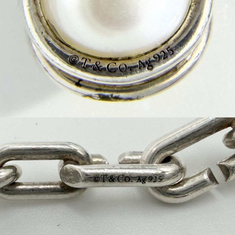 TIFFANY&Co. ティファニー ネックレス ハードウェア フレッシュウォーターパール 真珠 ジュエリー アクセサリー シルバー925 パール パール レディース 約80.8g【中古品】