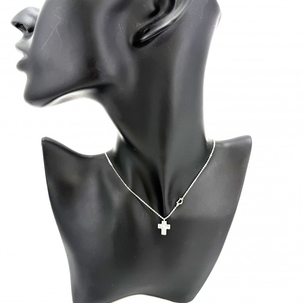 Damiani ダミアーニ ネックレス ベルエポック ジュエリー アクセサリー ペンダント クロス Au750 18金WG K18ホワイトゴールド ダイヤモンド ユニセックス 約3.8g【中古品】