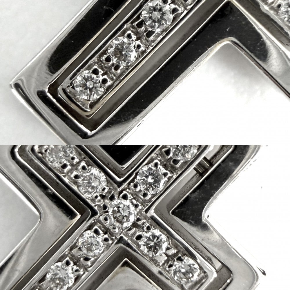 Damiani ダミアーニ ネックレス ベルエポック ジュエリー アクセサリー ペンダント クロス Au750 18金WG K18ホワイトゴールド ダイヤモンド ユニセックス 約3.8g【中古品】