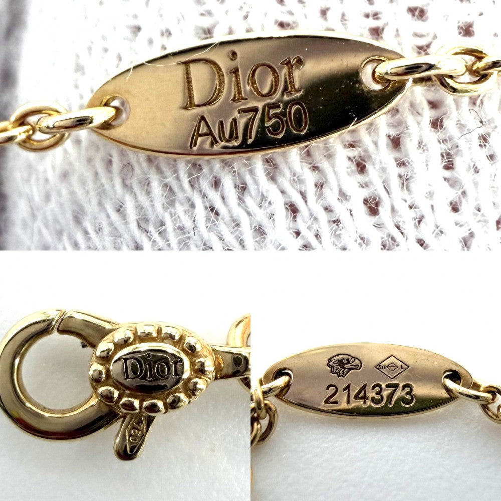 Dior ディオール ブレスレット Rose des Vents アクセサリー ジュエリー Au750 18金YG K18イエローゴールド ダイヤモンド0.04ct ゴールド レディース 約3.0g【中古品】