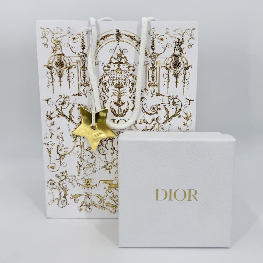 Dior ディオール ブレスレット 2連 Petit CD ダブル アクセサリー 星 スター ラインストーン ゴールド レディース 約4.8g【中古品】