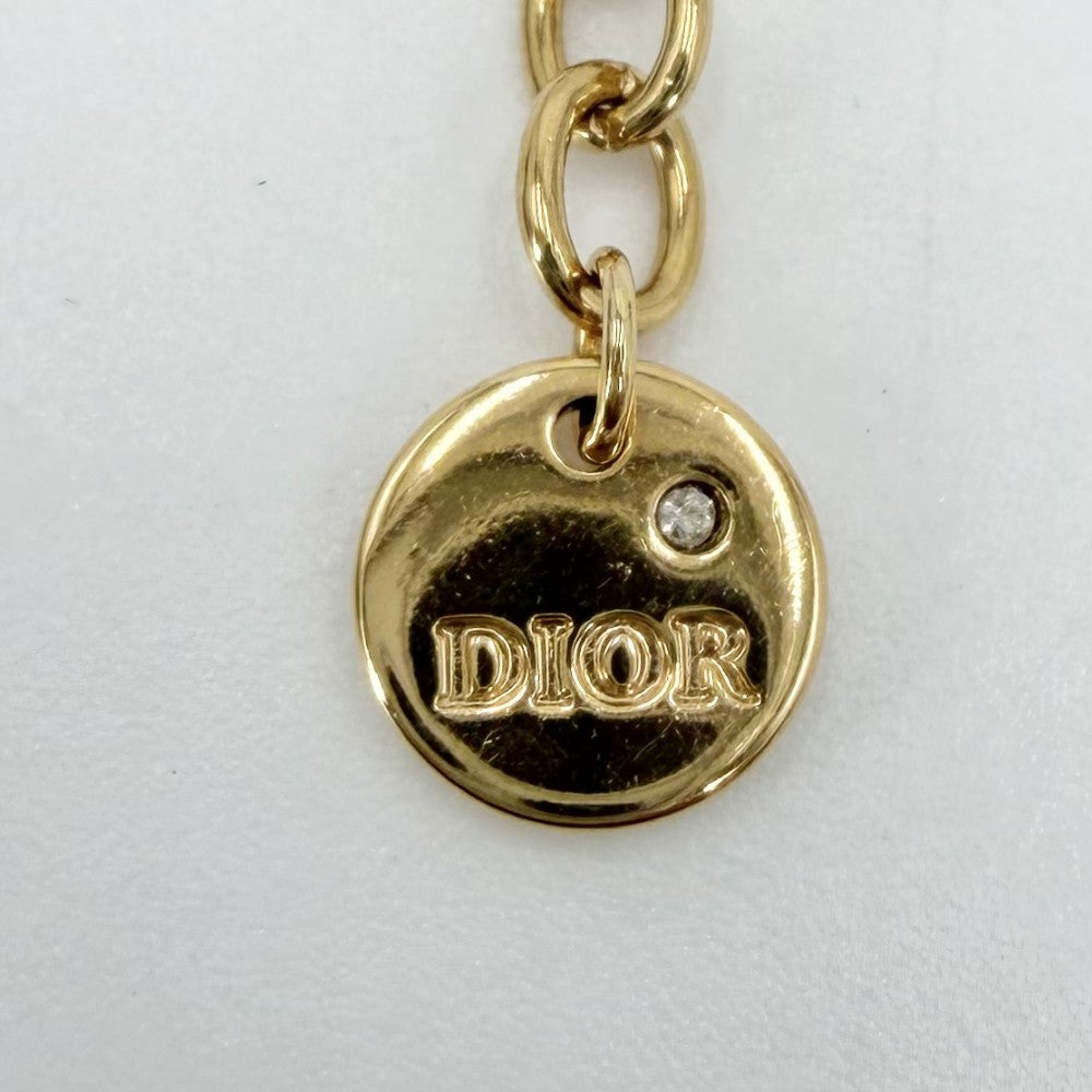 Dior ディオール ブレスレット 2連 Petit CD ダブル アクセサリー 星 スター ラインストーン ゴールド レディース 約4.8g【中古品】