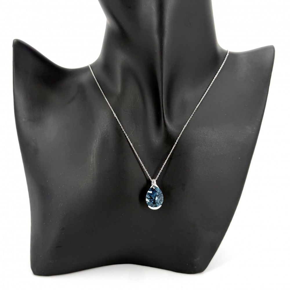 TASAKI タサキ ネックレス ルミノ ペンダント アクセサリー ジュエリー 18金WG Au750 K18ホワイトゴールド ブルートパーズ レディース 約6.0g【中古品】