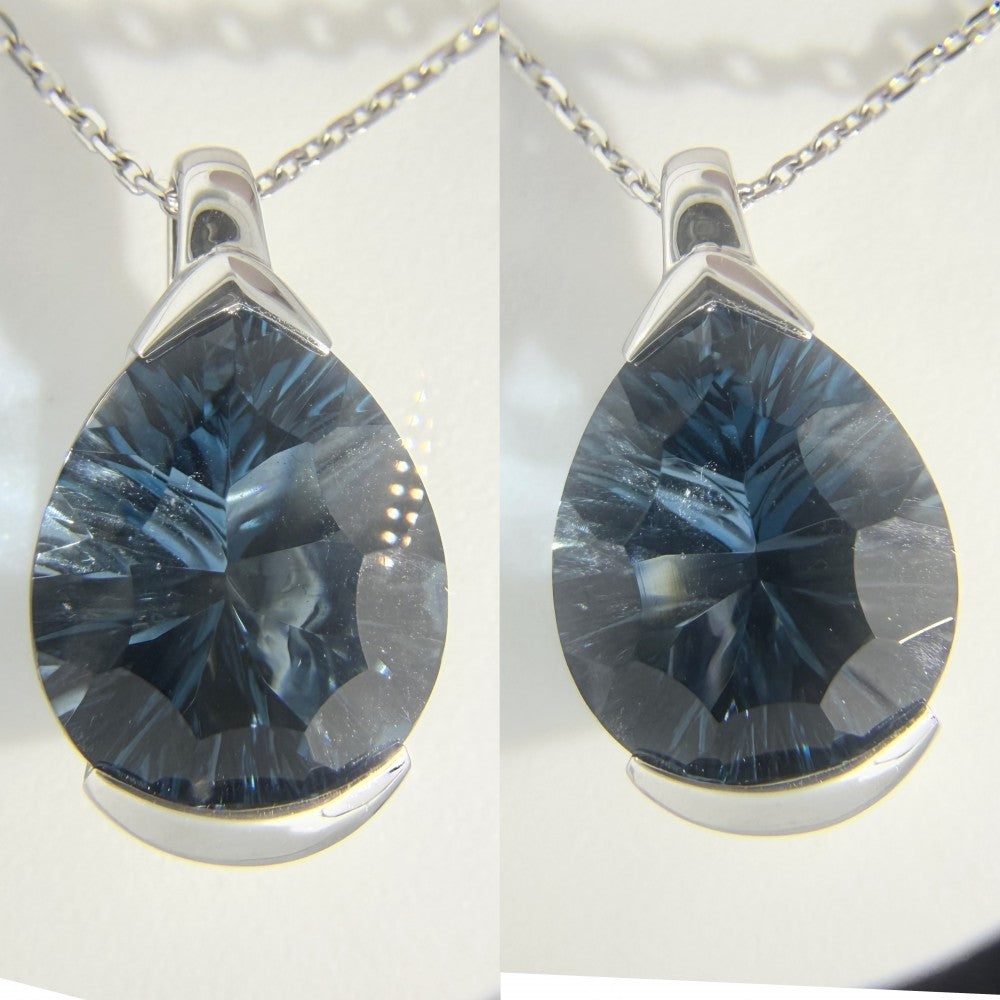 TASAKI タサキ ネックレス ルミノ ペンダント アクセサリー ジュエリー 18金WG Au750 K18ホワイトゴールド ブルートパーズ レディース 約6.0g【中古品】