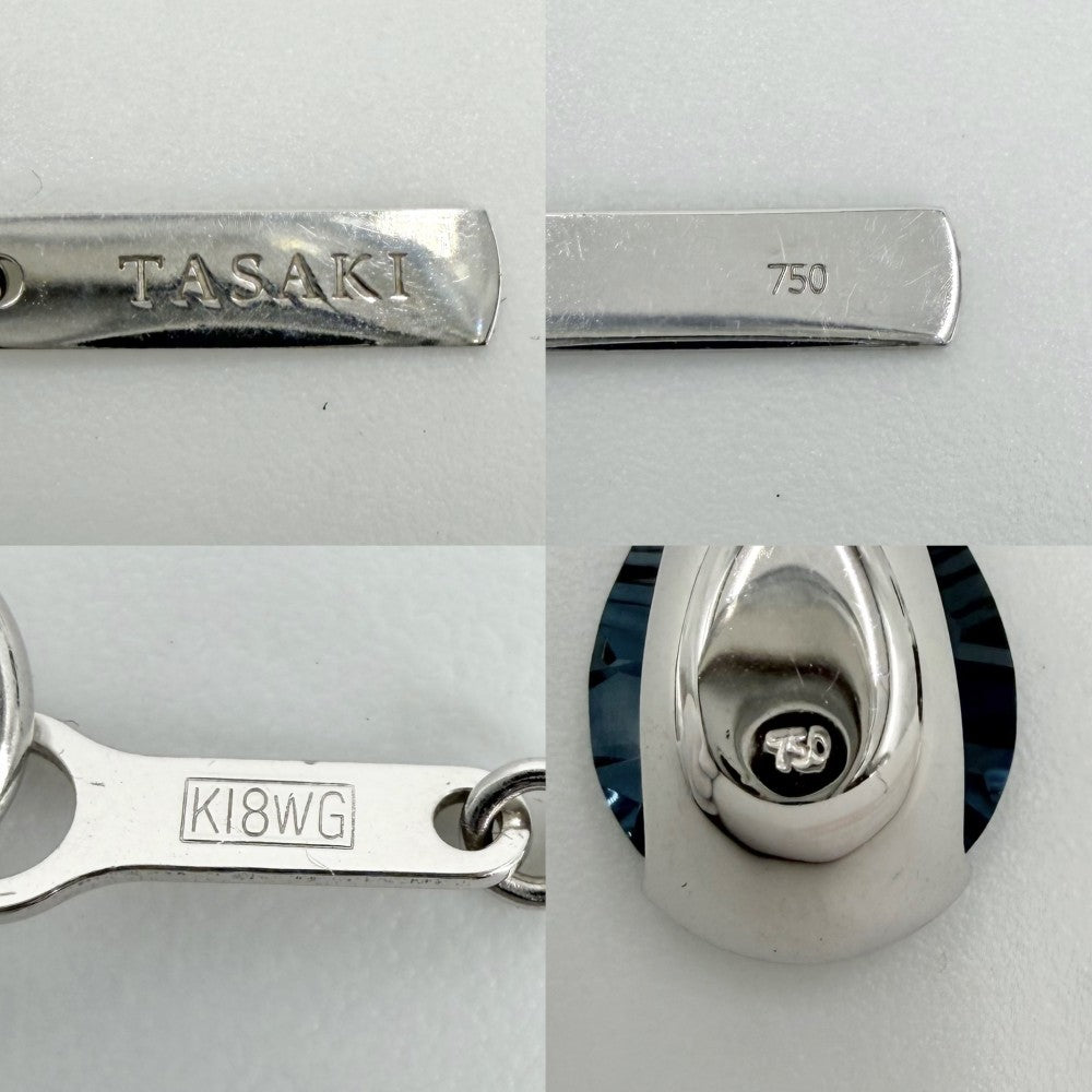 TASAKI タサキ ネックレス ルミノ ペンダント アクセサリー ジュエリー 18金WG Au750 K18ホワイトゴールド ブルートパーズ レディース 約6.0g【中古品】
