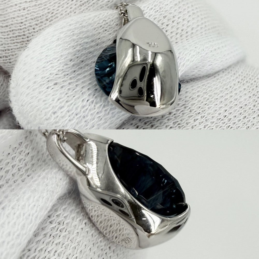 TASAKI タサキ ネックレス ルミノ ペンダント アクセサリー ジュエリー 18金WG Au750 K18ホワイトゴールド ブルートパーズ レディース 約6.0g【中古品】