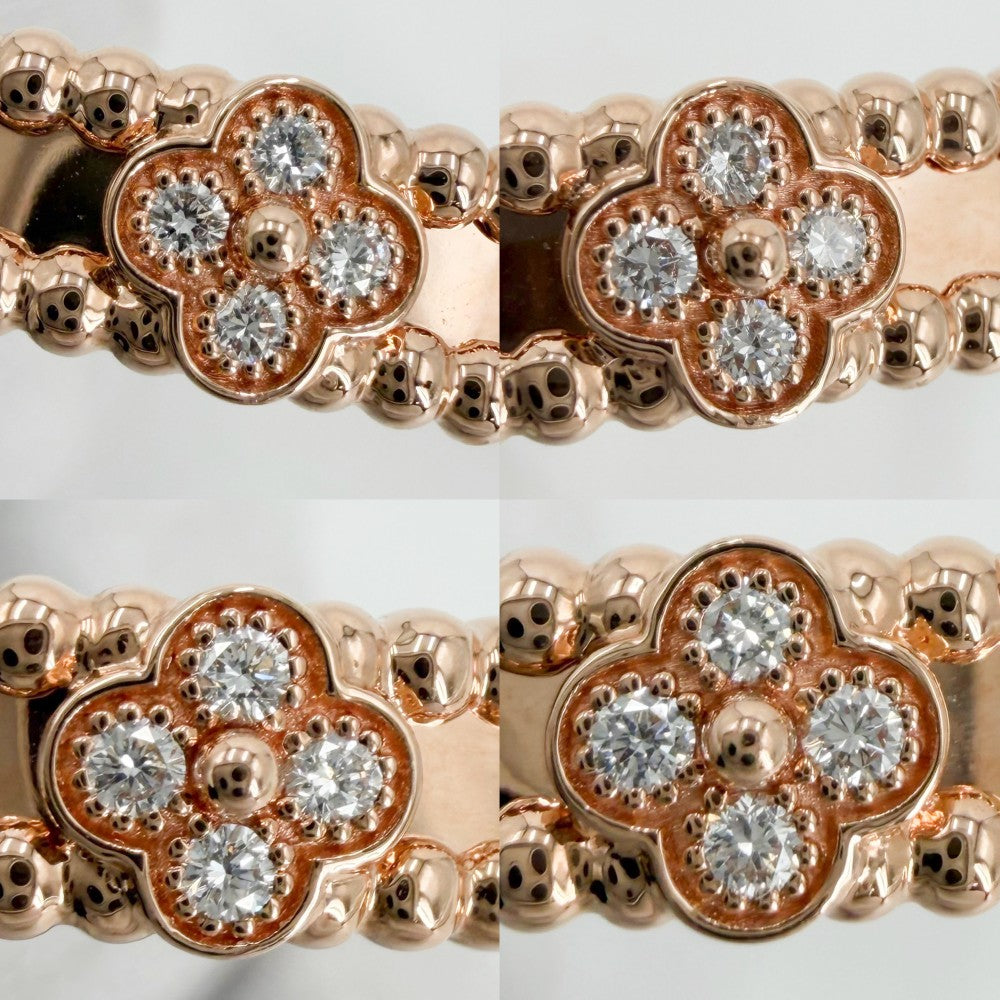Van Cleef & Arpels ヴァンクリーフ＆アーペル ブレスレット ペルレ スウィートクローバー ミディアム ジュエリー アクセサリー 18金PG Au750 K18ピンクゴールド ダイヤモンド VCARP6X200 レディース 約16.9g【中古品】