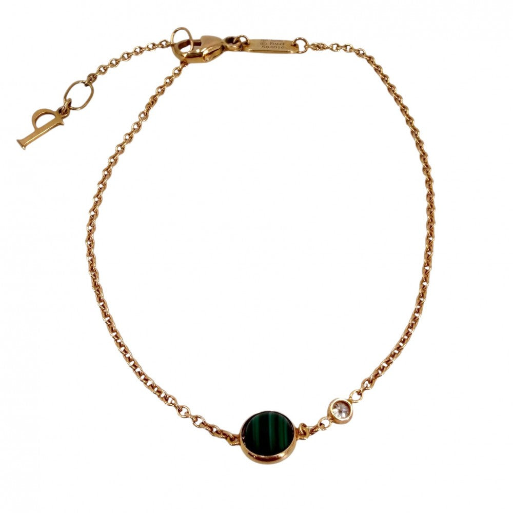 PIAGET ピアジェ ブレスレット ポセション ジュエリー アクセサリー Possession Au750 18金PG K18ピンクゴールド ダイヤモンド ゴールド グリーン 緑 レディース 約2.1g【中古品】