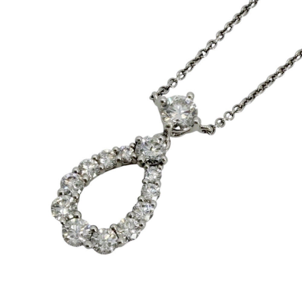 HARRY WINSTON ハリーウィンストン ネックレス ループ・ペンダント ミディアム ジュエリー アクセサリー Pt950プラチナ ダイヤモンド レディース 約4.5g【中古品】