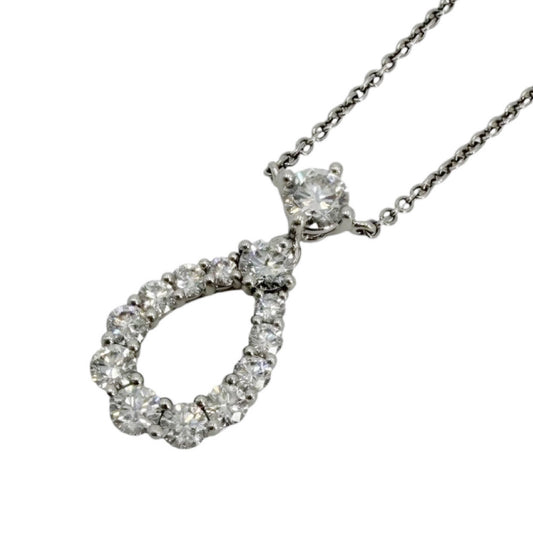 HARRY WINSTON ハリーウィンストン ネックレス ループ・ペンダント ミディアム ジュエリー アクセサリー Pt950プラチナ ダイヤモンド レディース 約4.5g【中古品】