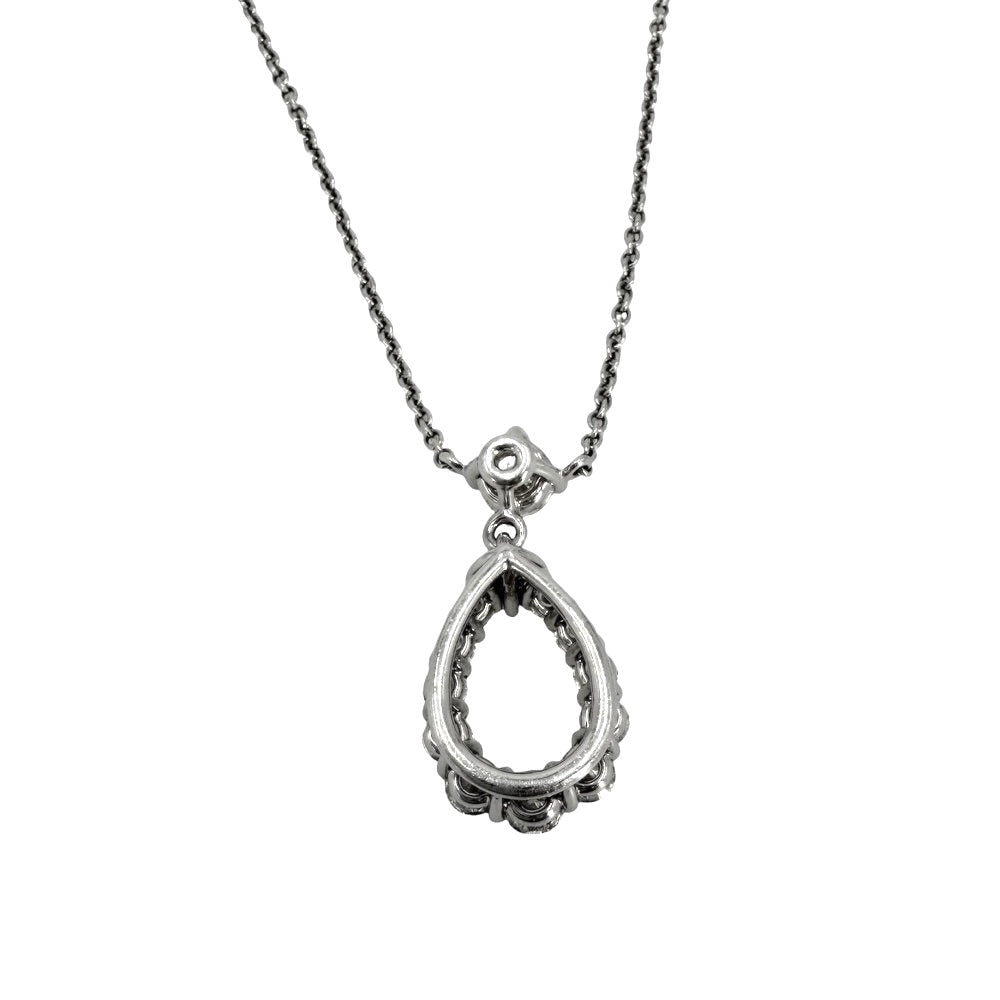 HARRY WINSTON ハリーウィンストン ネックレス ループ・ペンダント ミディアム ジュエリー アクセサリー Pt950プラチナ ダイヤモンド レディース 約4.5g【中古品】