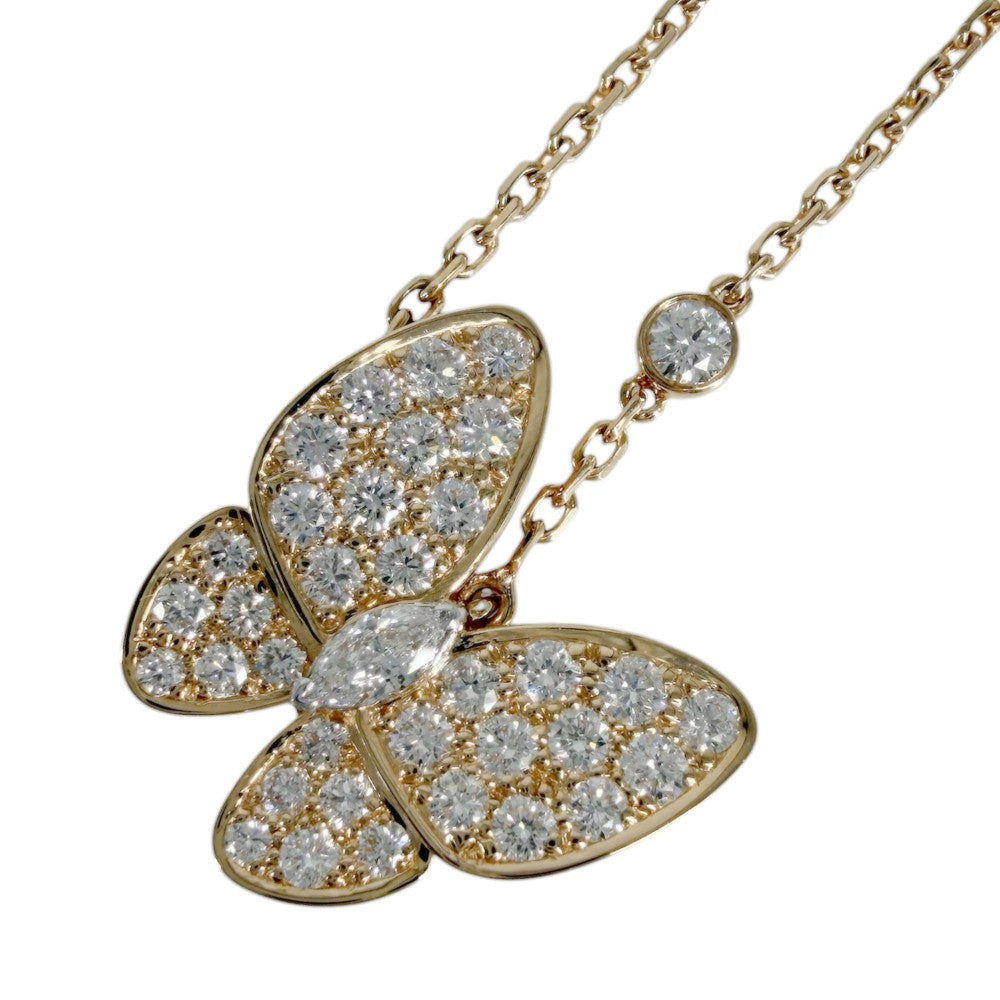 Van Cleef & Arpels ヴァンクリーフ＆アーペル ネックレス ドゥ パピヨン ペンダント 蝶モチーフ バタフライ ジュエリー 18金YG Au750 アクセサリー K18イエローゴールド VCARP3DP00 レディース 約5.3g【中古品】