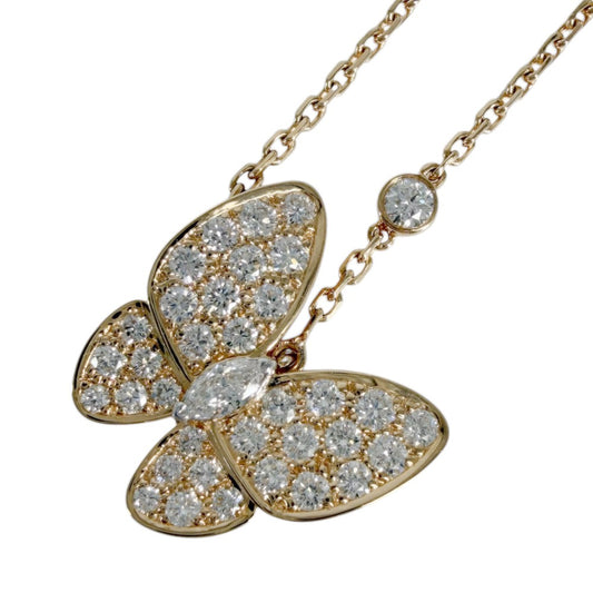 Van Cleef & Arpels ヴァンクリーフ＆アーペル ネックレス ドゥ パピヨン ペンダント 蝶モチーフ バタフライ ジュエリー 18金YG Au750 アクセサリー K18イエローゴールド VCARP3DP00 レディース 約5.3g【中古品】