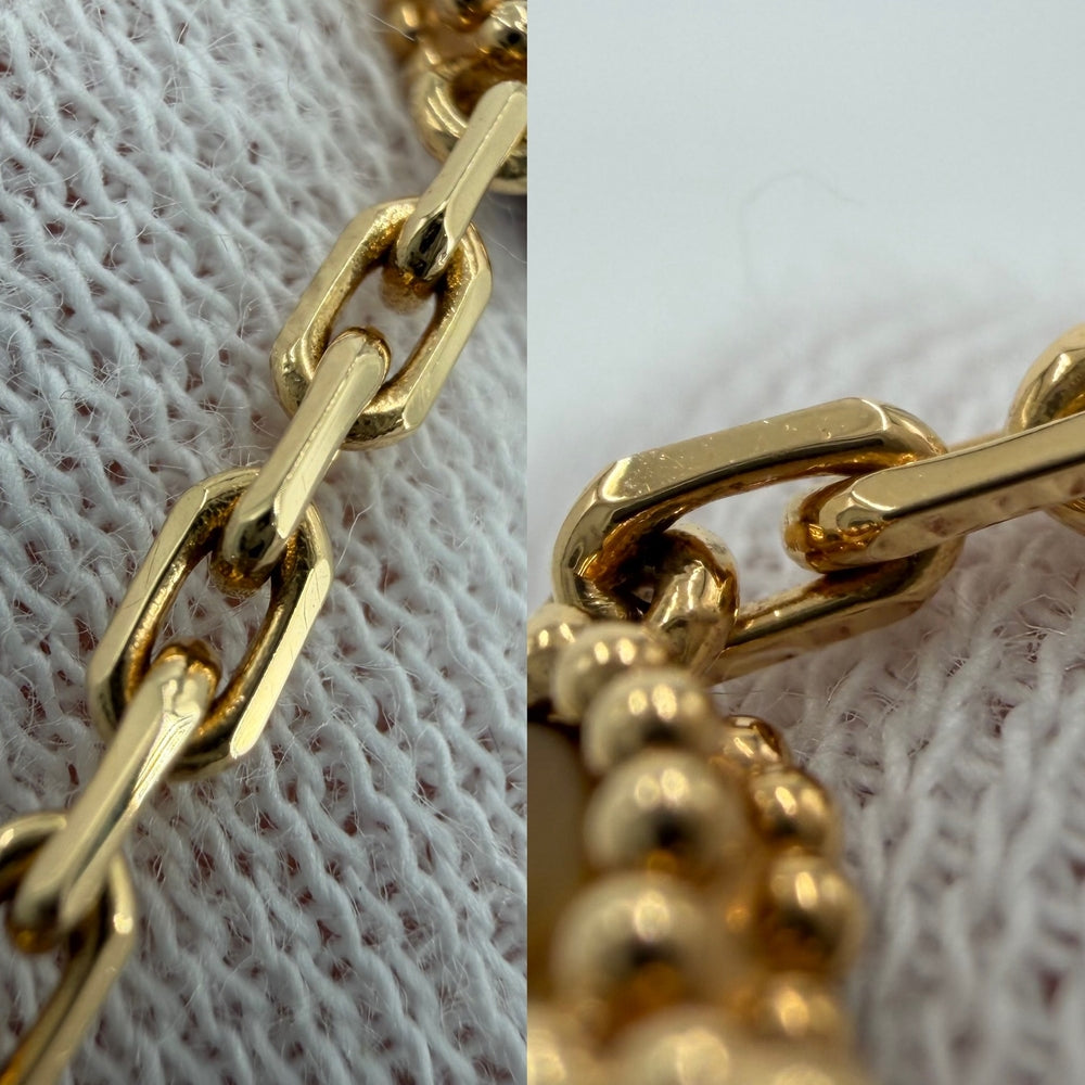 Van Cleef & Arpels ヴァンクリーフ＆アーペル ブレスレット ヴィンテージ アルハンブラ ジュエリー アクセサリー K18イエローゴールド タイガーアイ VCARD35600 ブラウン 茶 レディース 約11.7g【中古品】
