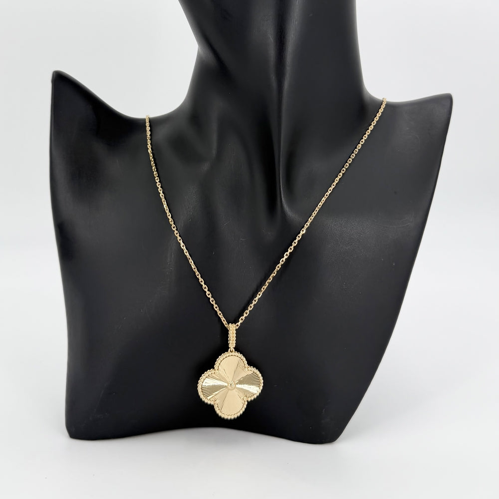 Van Cleef & Arpels ヴァンクリーフ＆アーペル ネックレス ギヨシェ マジックアルハンブラ アクセサリー ジュエリー ロングネックレス K18イエローゴールド VCARP4K000 レディース 約21.6g【中古品】