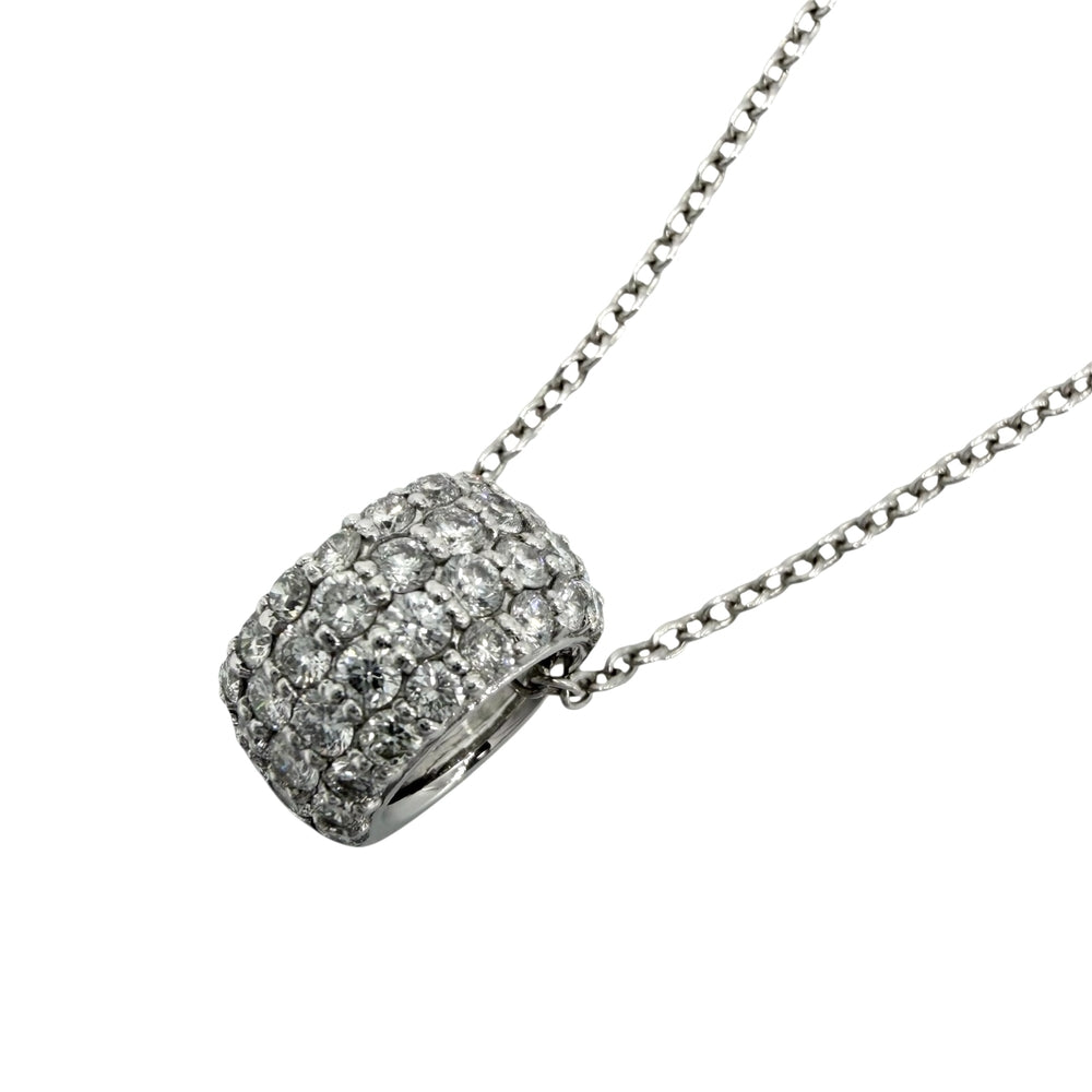 Ponte Vecchio ポンテヴェキオ ネックレス エテルノ ロトンド ジュエリー アクセサリー 18金WG Au750 K18ホワイトゴールド ダイヤモンド0.75ct レディース 約5.3g【中古品】