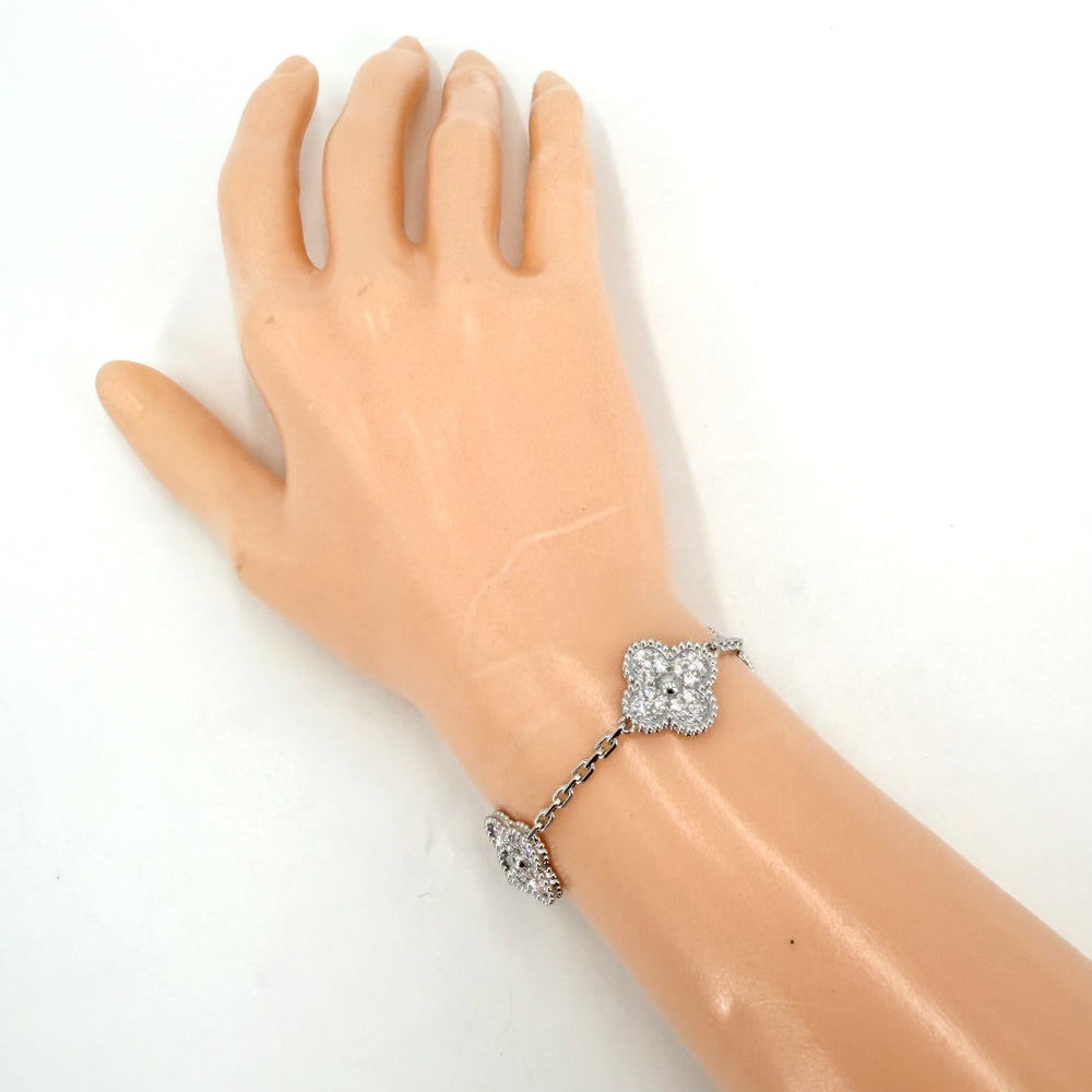 Van Cleef & Arpels ヴァンクリーフ＆アーペル ブレスレット ヴィンテージ アルハンブラ ジュエリー アクセサリー K18ホワイトゴールド ダイヤモンド60石2.41ct VCARA41500 レディース 約13.6g【中古品】