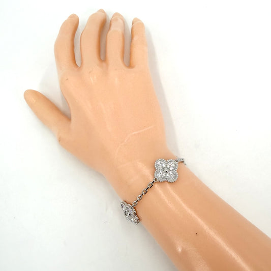 Van Cleef & Arpels ヴァンクリーフ＆アーペル ブレスレット ヴィンテージ アルハンブラ ジュエリー アクセサリー K18ホワイトゴールド ダイヤモンド60石2.41ct VCARA41500 レディース 約13.6g【中古品】