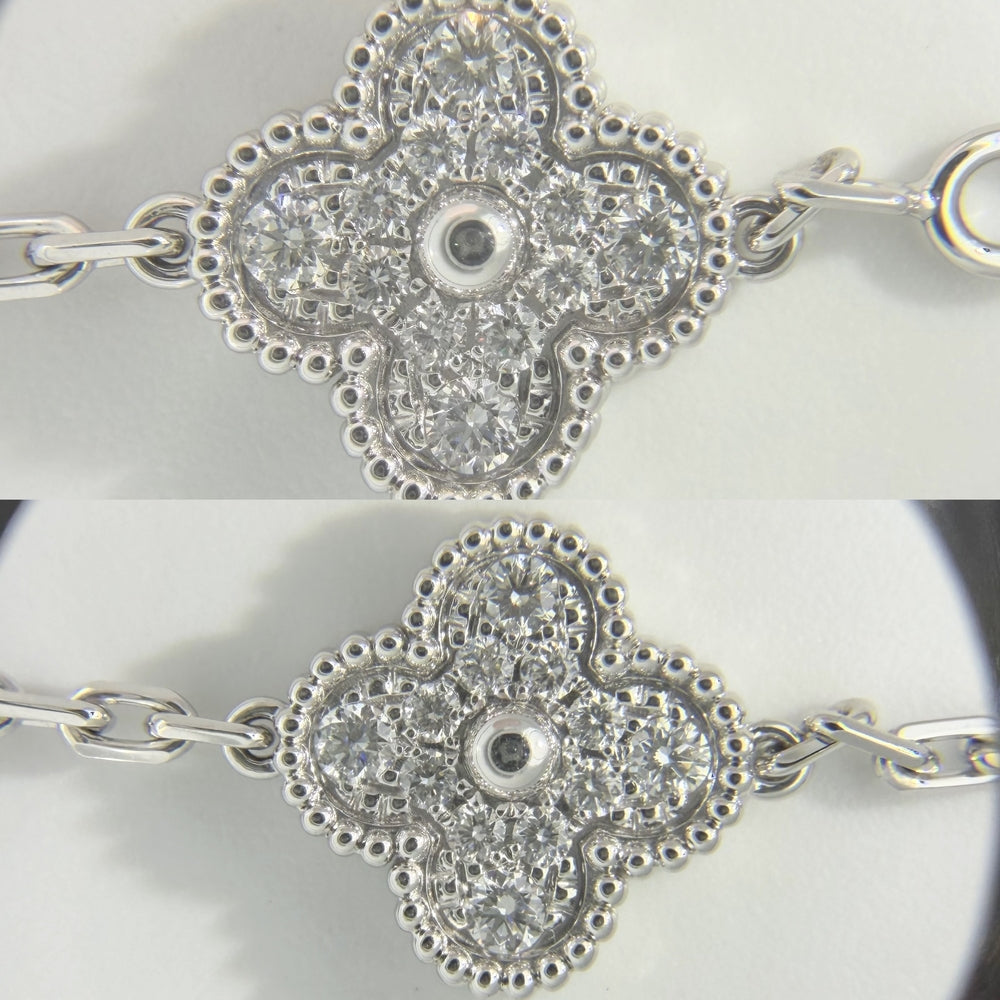 Van Cleef & Arpels ヴァンクリーフ＆アーペル ブレスレット ヴィンテージ アルハンブラ ジュエリー アクセサリー K18ホワイトゴールド ダイヤモンド60石2.41ct VCARA41500 レディース 約13.6g【中古品】
