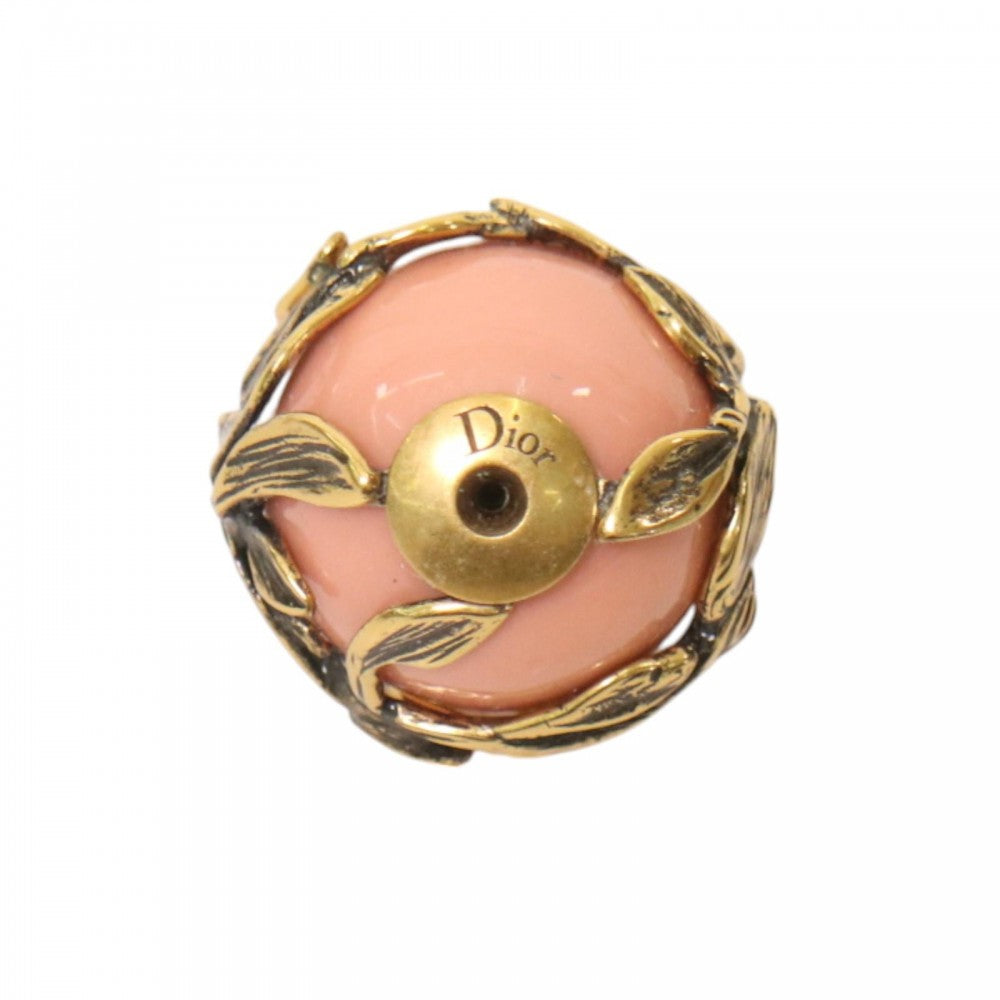 Dior ディオール ピアス アシンメトリー アクセサリー 小物 鳥 ピンク ゴールド レディース 約7.4g【中古品】