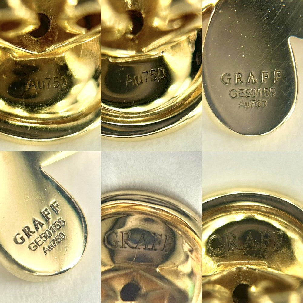 GRAFF グラフ ピアス ミニバタフライ スタッドピアス ジュエリー アクセサリー 750 18金 K18イエローゴールド ダイヤモンド0.08ct レディース 約5.8g【中古品】