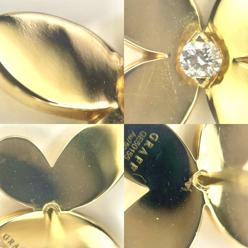 GRAFF グラフ ピアス ミニバタフライ スタッドピアス ジュエリー アクセサリー 750 18金 K18イエローゴールド ダイヤモンド0.08ct レディース 約5.8g【中古品】