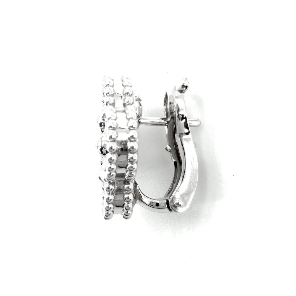 Van Cleef & Arpels ヴァンクリーフ＆アーペル ピアス ギヨシェ ヴィンテージアルハンブラ 18金YG Au750 ジュエリー アクセサリー K18ホワイトゴールド VCARP9XF00 レディース 約10g【中古品】