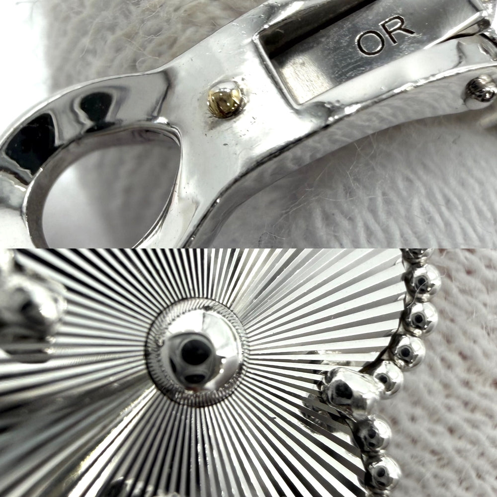 Van Cleef & Arpels ヴァンクリーフ＆アーペル ピアス ギヨシェ ヴィンテージアルハンブラ 18金YG Au750 ジュエリー アクセサリー K18ホワイトゴールド VCARP9XF00 レディース 約10g【中古品】