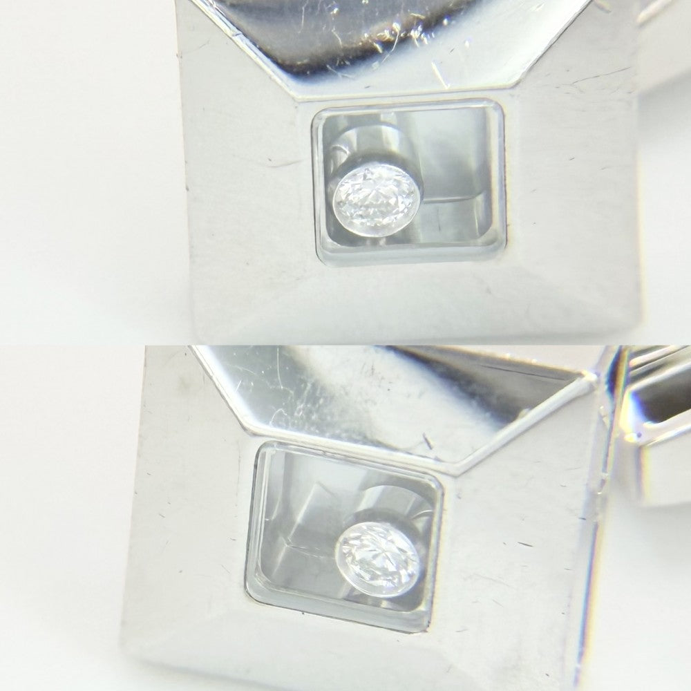 Chopard ショパール カフス ハッピーダイヤモンド ジュエリー アクセサリー Au750 18金WG K18ホワイトゴールド ダイヤモンド メンズ 約19.3g【中古品】