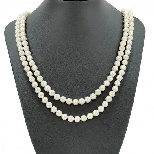 TASAKI タサキ ネックレス 真珠 ジュエリー アクセサリー ロングネックレス パール ホワイト 白 シルバー金具 レディース 約163.9g【中古品】
