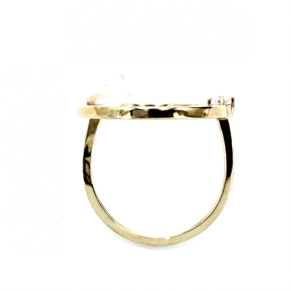 TASAKI タサキ 指輪 キネティック リング ジュエリー アクセサリー 18金YG 750 パール K18イエローゴールド あこや真珠(直径7.0mm) 約11号 RPI-4754-18KYG レディース 約5.2g【中古品】