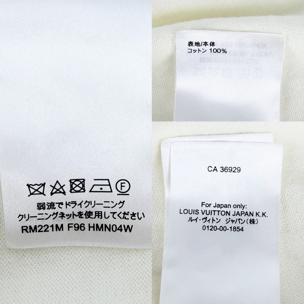 【開店SALE】 LOUIS VUITTON ルイヴィトン 半袖Ｔシャツ インタルシアジャカードダックニット 半袖ニット トップス 服 LOUIS VUITTON×NIGO RM221M F96 HMN04W M アイボリー 夏 コットン メンズ【中古品】