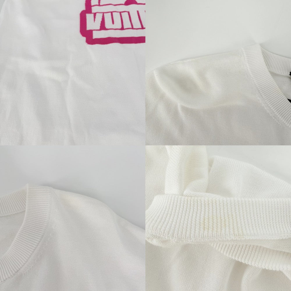 【開店SALE】 LOUIS VUITTON ルイヴィトン 半袖Ｔシャツ ロゴ アパレル トップス 服 RM232M HA0 HPN30W M ホワイト 白 ピンク 春 夏 コットン メンズ【中古品】