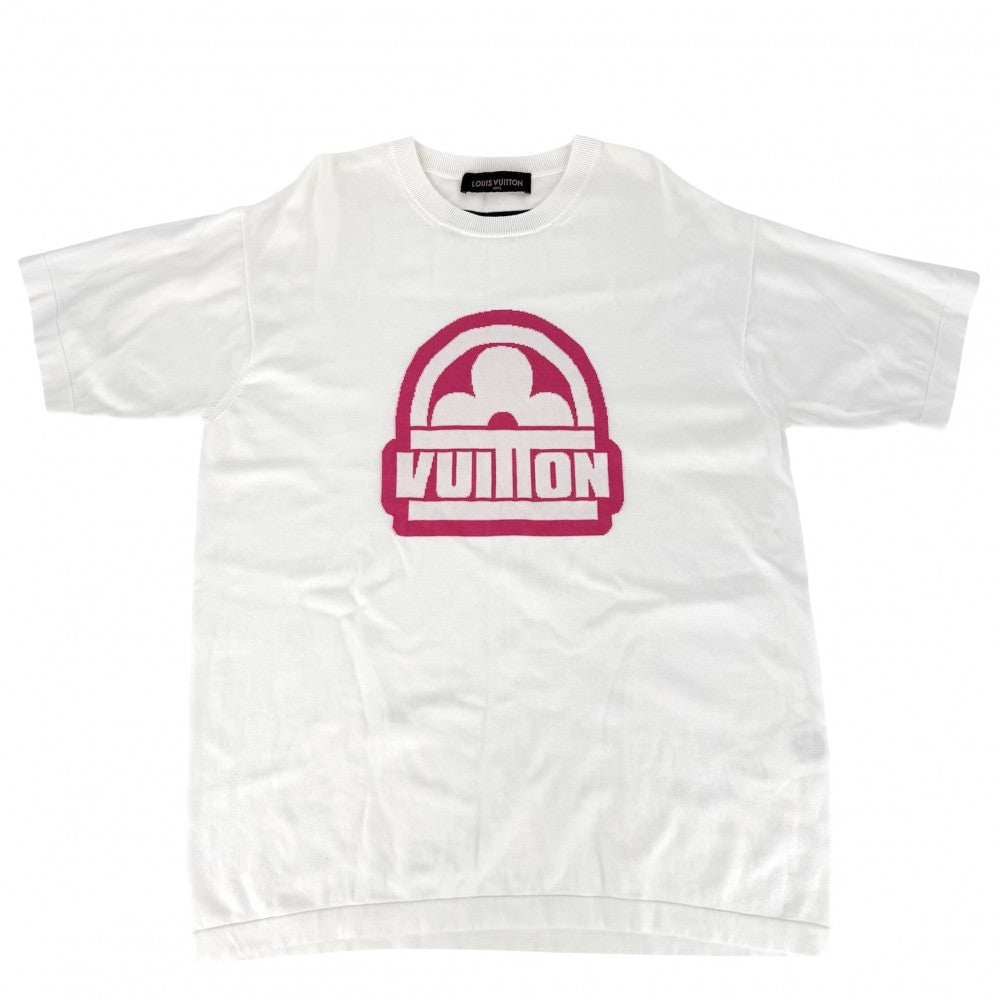 LOUIS VUITTON ルイヴィトン 半袖Ｔシャツ ロゴ アパレル トップス 服 RM232M HA0 HPN30W M ホワイト 白 ピンク 春 夏 コットン メンズ【中古品】