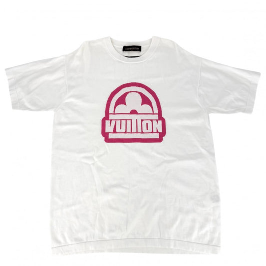 LOUIS VUITTON ルイヴィトン 半袖Ｔシャツ ロゴ アパレル トップス 服 RM232M HA0 HPN30W M ホワイト 白 ピンク 春 夏 コットン メンズ【中古品】