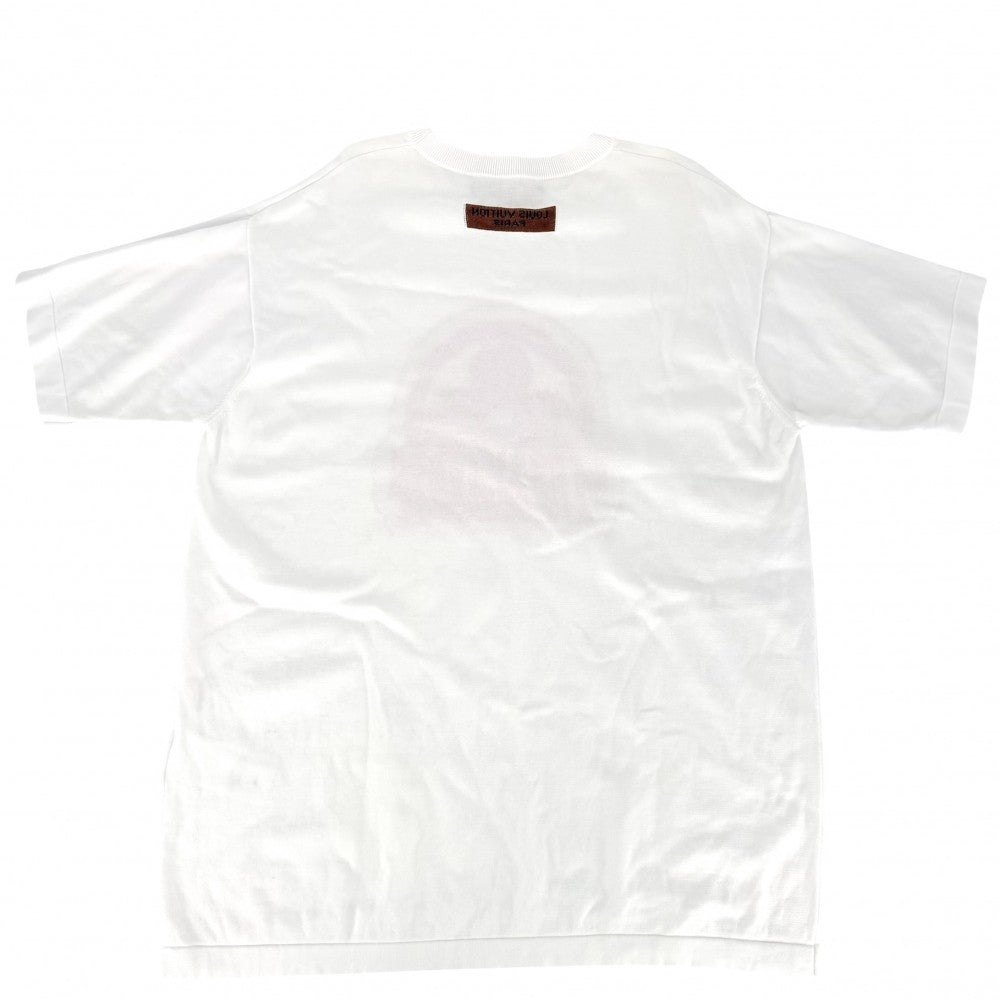 【開店SALE】 LOUIS VUITTON ルイヴィトン 半袖Ｔシャツ ロゴ アパレル トップス 服 RM232M HA0 HPN30W M ホワイト 白 ピンク 春 夏 コットン メンズ【中古品】