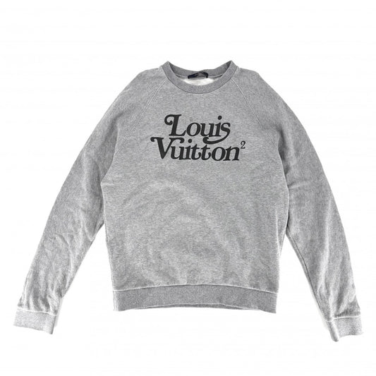 LOUIS VUITTON ルイヴィトン スウェット NIGOコラボ 裏起毛 トップス クルーネック アパレル M グレー 秋 冬 コットン メンズ【中古品】