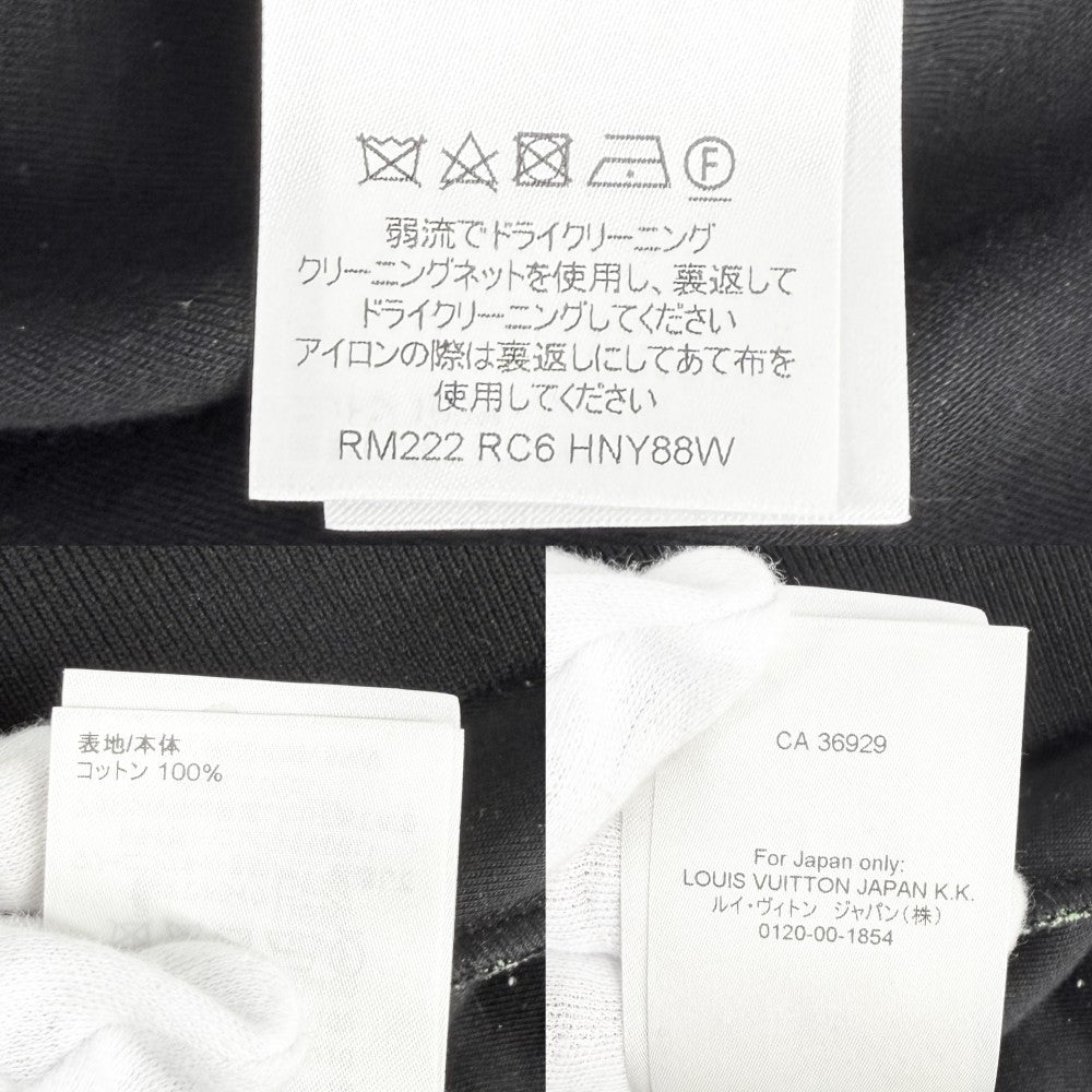 LOUIS VUITTON ルイヴィトン パーカー LVアイズグラフィックパーカー トップス アパレル 服 M ブラック 黒 グリーン 緑 秋 冬 コットン メンズ【中古品】