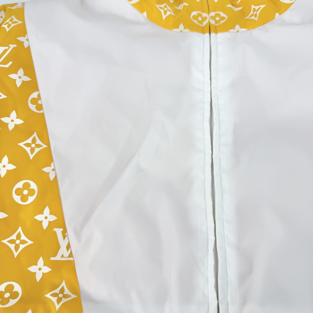 LOUIS VUITTON ルイヴィトン アウター モノグラム テクニカルトラックトップ アパレル 服 ブルゾン ジャケット 50 イエロー ホワイト 白 春 秋 ナイロン レディース【中古品】