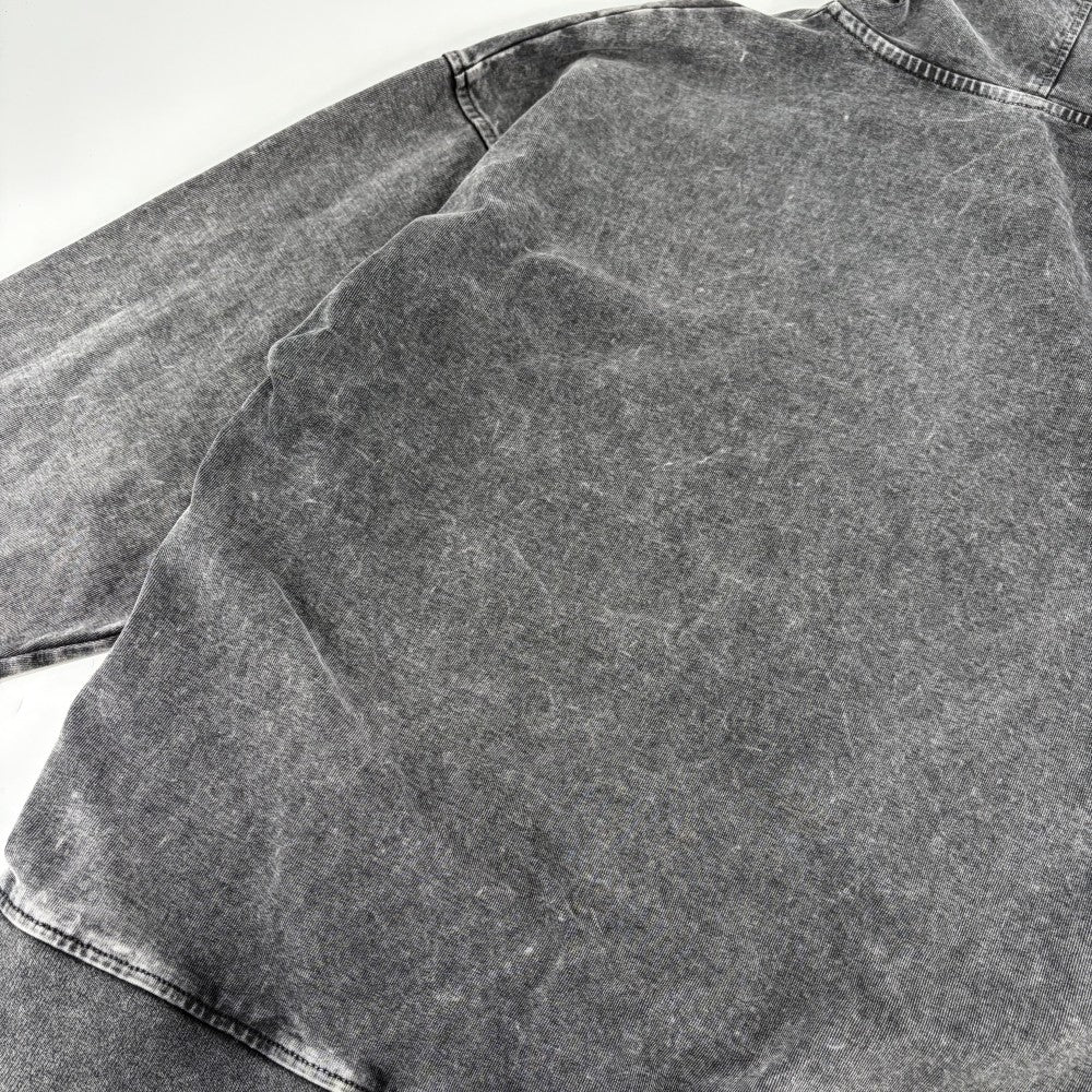 LOUIS VUITTON ルイヴィトン パーカー ロゴ フーディ トップス アパレル 服 ヴィンテージエフェクト XS グレー ゴールド金具 秋 冬 コットン レディース【中古品】