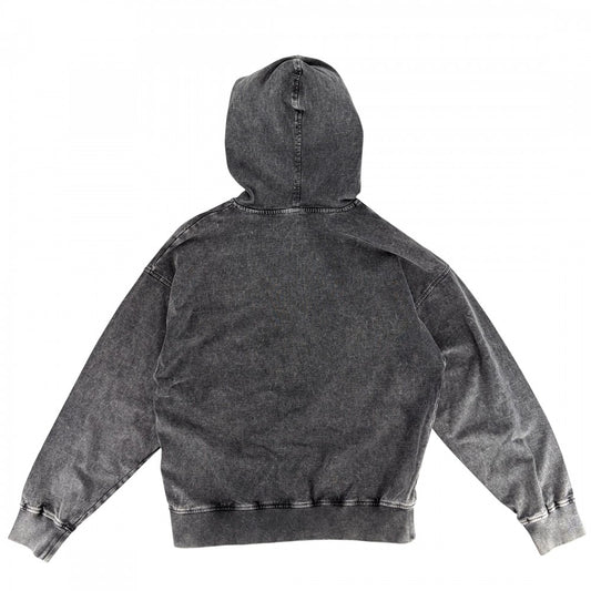 LOUIS VUITTON ルイヴィトン パーカー ロゴ フーディ トップス アパレル 服 ヴィンテージエフェクト XS グレー ゴールド金具 秋 冬 コットン レディース【中古品】