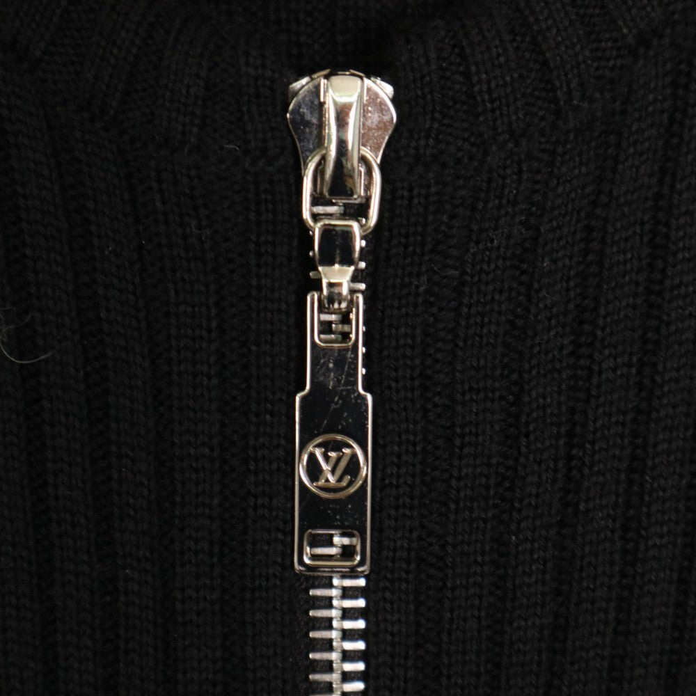 LOUIS VUITTON ルイヴィトン ワンピース アニマル柄 フロントジップニットワンピース 長袖 アパレル 服 38 FHDR250YL ブラック 黒 ブラウン 茶 シルバー金具 春 秋 ウール シルク レディース【中古品】