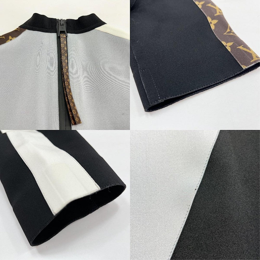 【開店SALE】 LOUIS VUITTON ルイヴィトン ワンピース モノグラム 半袖ワンピース アパレル 服 34 RW202W NHY FJDR52 マルチカラー ブラック金具 夏 ウール ナイロン シルク ポリウレタン レディース【中古品】