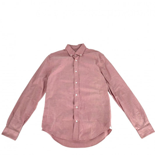 LOUIS VUITTON ルイヴィトン 長袖シャツ LV刺繍 アパレル トップス 服 S レッド 赤 オールシーズン コットン メンズ【中古品】