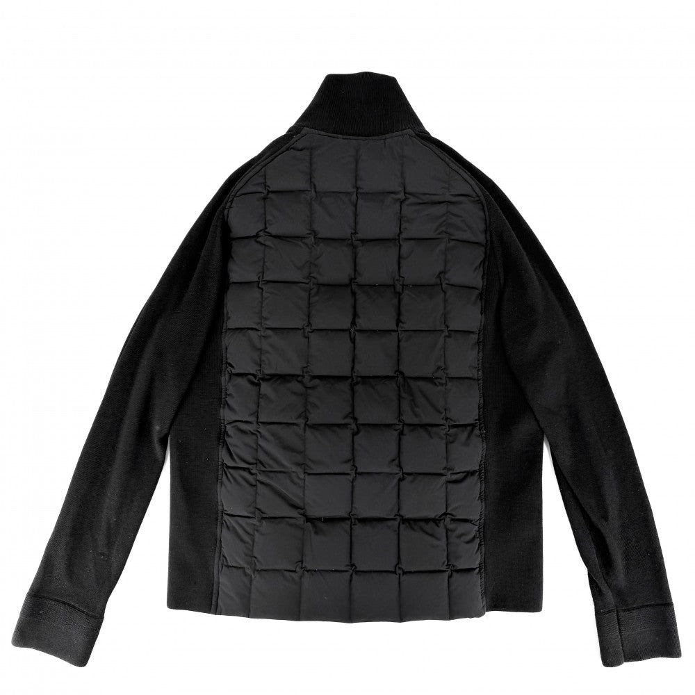 LOUIS VUITTON ルイヴィトン ブルゾン LVロゴ 異素材 ダウンブルゾン アパレル 服 アウター 50 ブラック 黒 シルバー金具 秋 冬 メンズ【中古品】