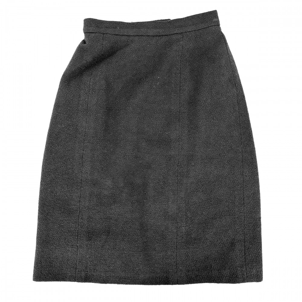 【開店SALE】 CHANEL シャネル セットアップ ジャケット スカート ココマーク ココボタン アパレル 服 36 ブラック 黒 シルバー金具 春 秋 コットン レディース【中古品】