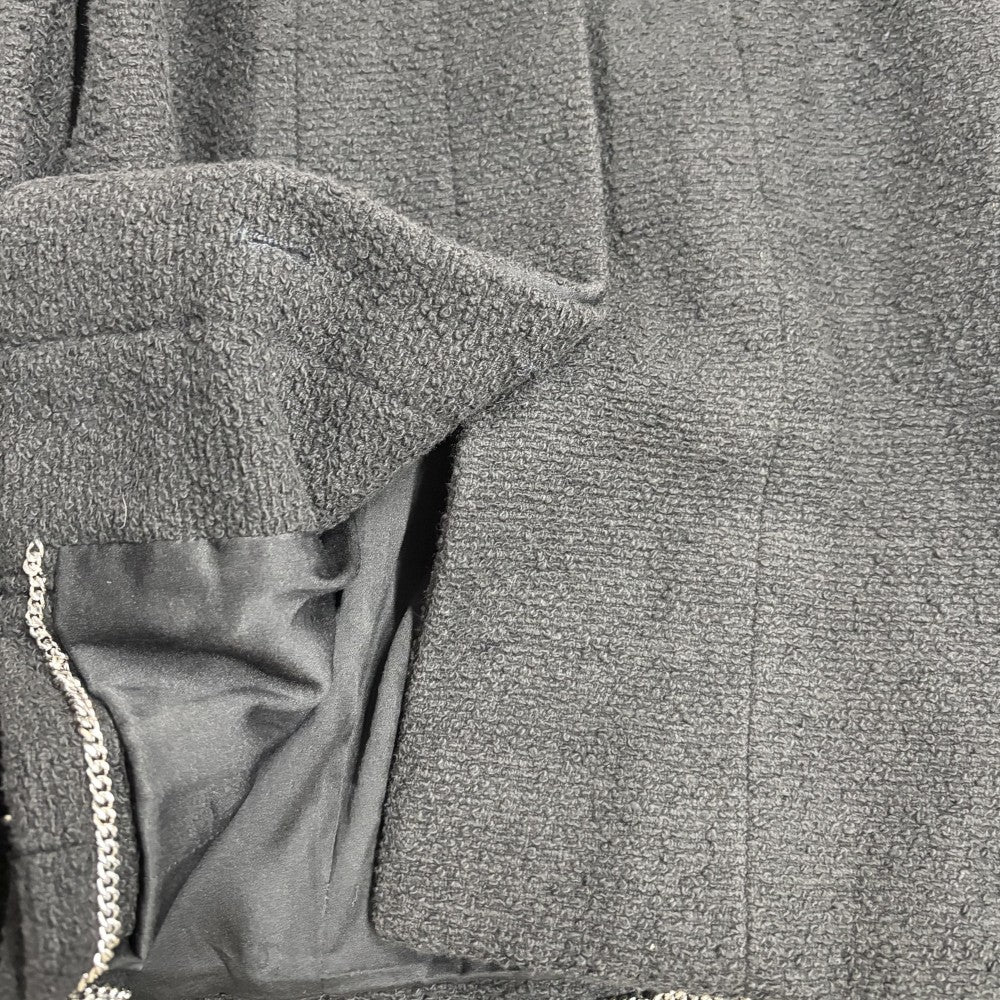 CHANEL シャネル セットアップ ジャケット スカート ココマーク ココボタン アパレル 服 36 ブラック 黒 シルバー金具 春 秋 コットン レディース【中古品】