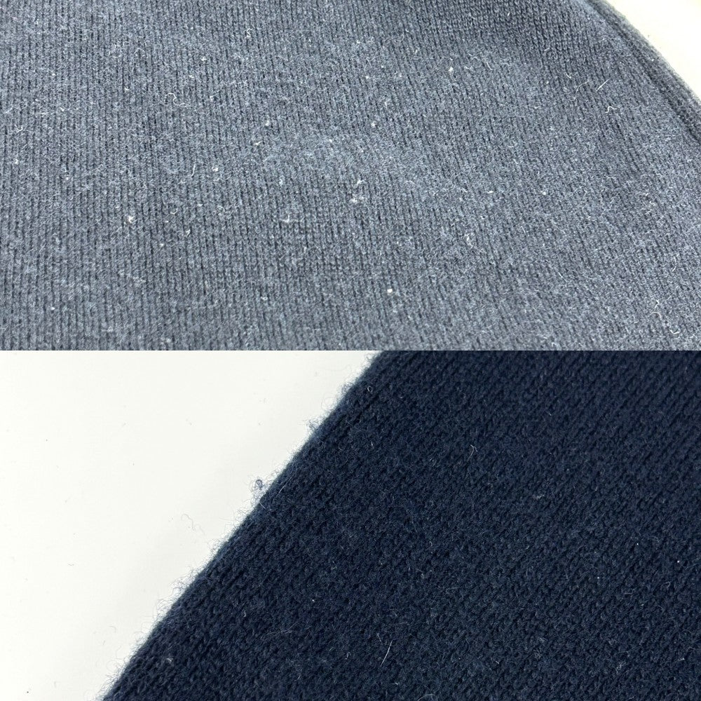 CHANEL シャネル ワンピース ベルト付き 長袖 ニットワンピース アパレル 服 38 ネイビー 紺 ゴールド金具 秋 冬 ウール カシミヤ ナイロン スパンデックス レディース 2009年【中古品】