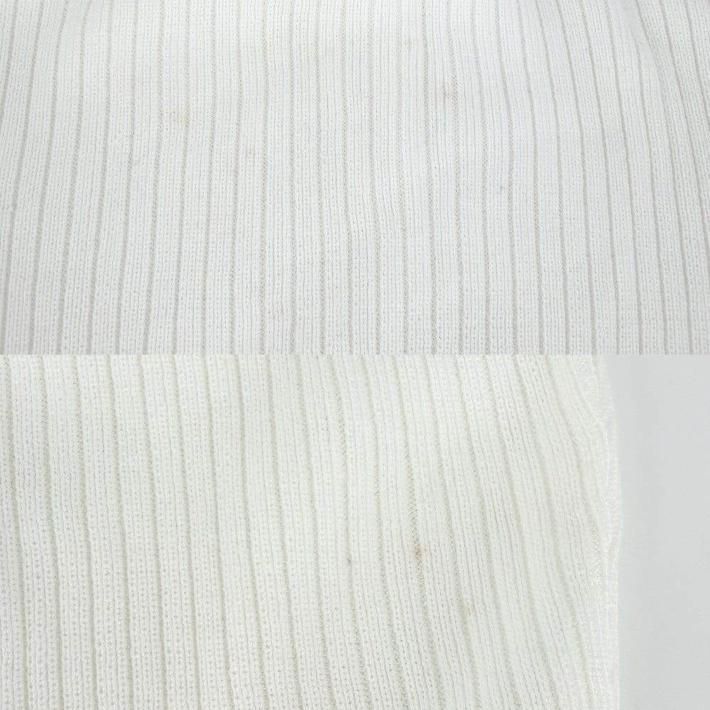 【開店SALE】 CHANEL シャネル タンクトップ ココマーク ノースリーブ アパレル 服 ニット 38 P06660W03008 ホワイト 白 ブラック 黒 夏 コットン レディース【中古品】